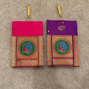Elegant Peacock keychain wallet / purse